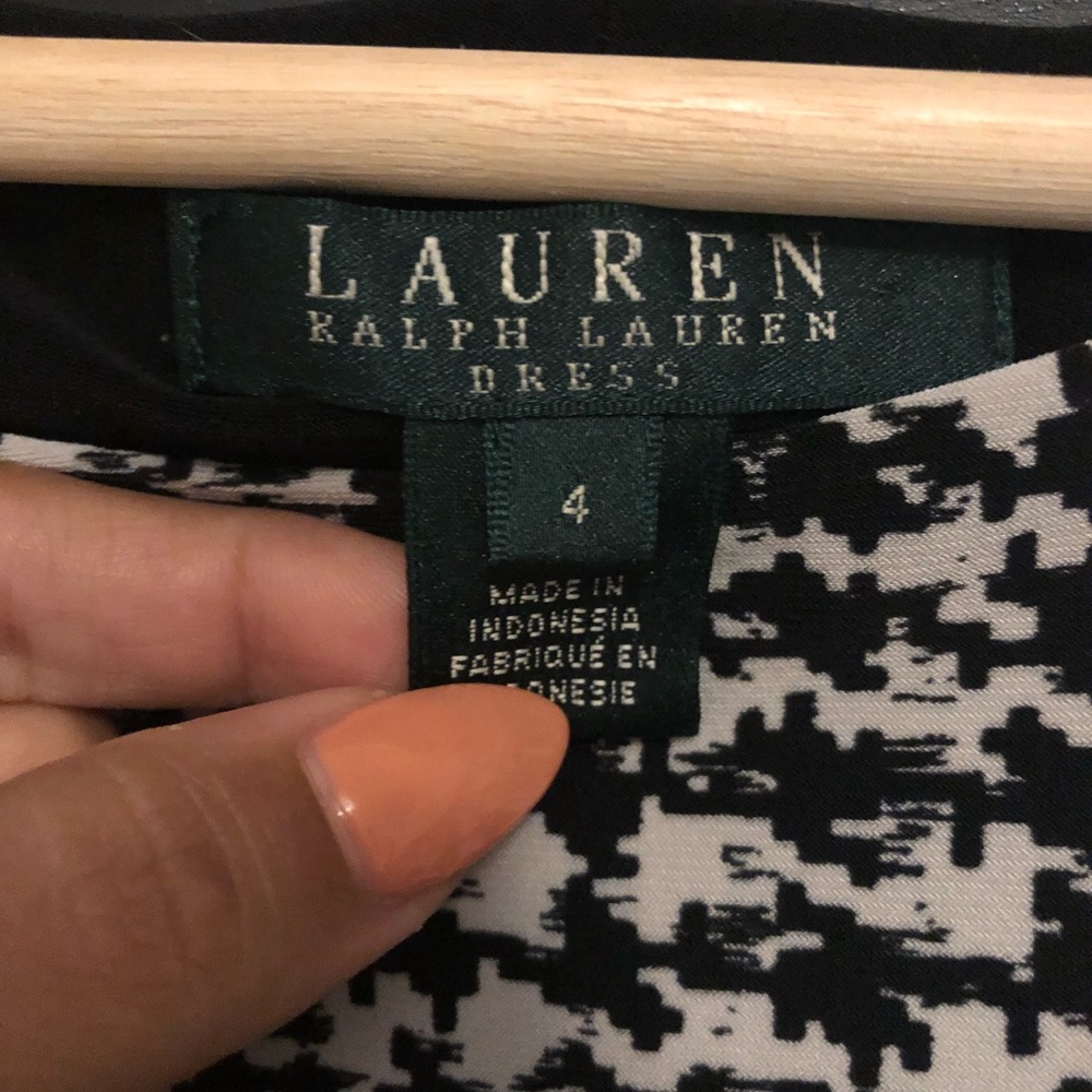 B/W Long Sleeved Dress (creates amazing figure)